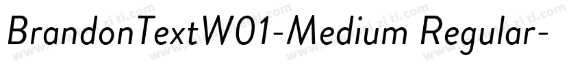 BrandonTextW01-Medium Regular字体转换